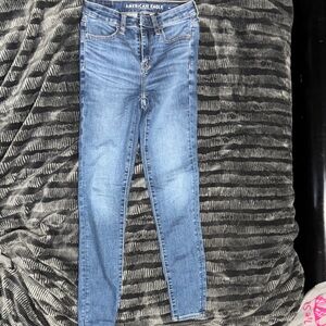 American Eagle Outfitters Women's Light Blue Skinny Jeans